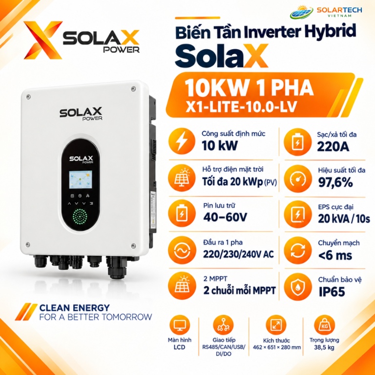 Pin Lưu Trữ Lithium 10kWh