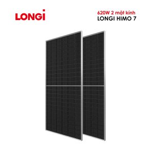 Tấm Pin Năng Lượng Mặt Trời Longi Solar 620W 2 Mặt Kính